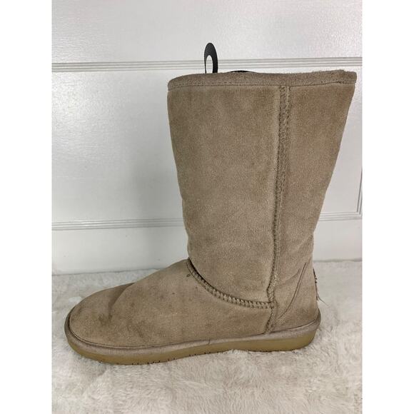 Bearpaw Womens Size 10 Beige Suede Mid-Calf Boots - Picture 6 of 9